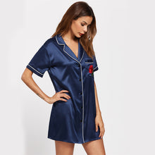 Gwyneth Collared Nightgown V-Neck Shirt