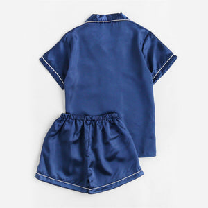 Brooklyn Revere Collared Satin Pyjama Set